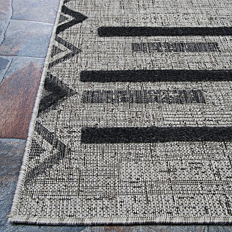 Couristan Veranda Baja Gray-Coal Indoor/Outdoor Area Rug