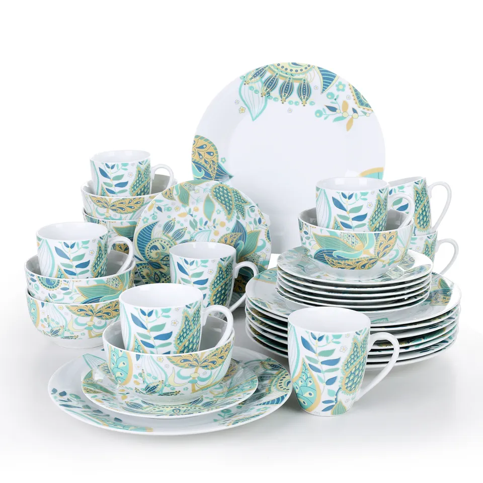 58pcs deluxe ceramic tableware set