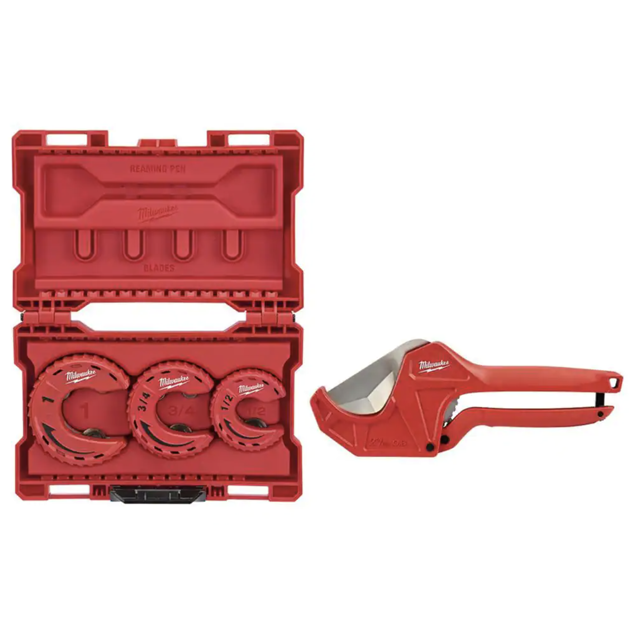 Milwaukee Close Quarters Copper Tubing Cutter Set (3-Piece) with 2-3/8 in. Ratcheting PVC and Tubing Cutter Set