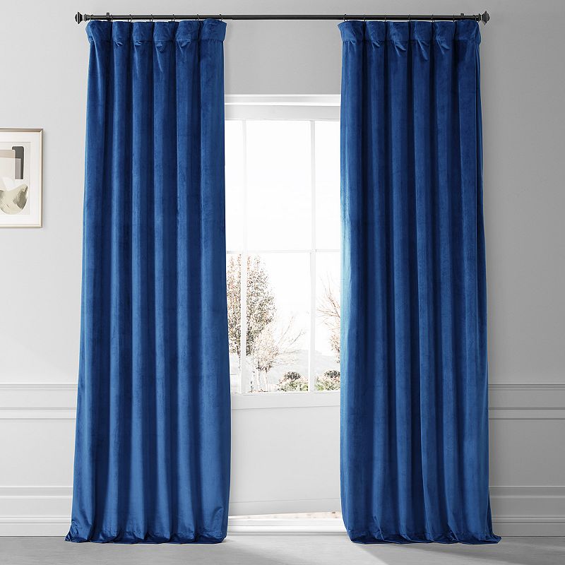 EFF Signature Plush Velvet Hotel Blackout Window Curtain