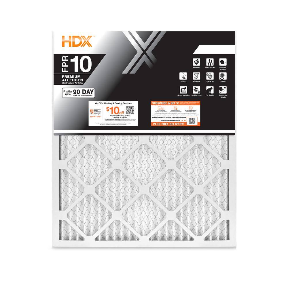 HDX 20 in. x 24 in. x 1 in. Premium Pleated Air Filter FPR 10 HDX1P10-012024