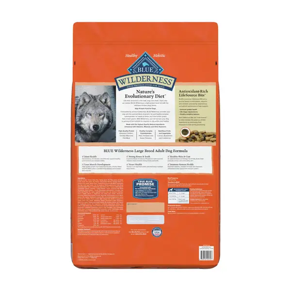 Blue Buffalo Wilderness 24 lb High Protein Chicken Natural Adult Large Breed Dry Dog Food