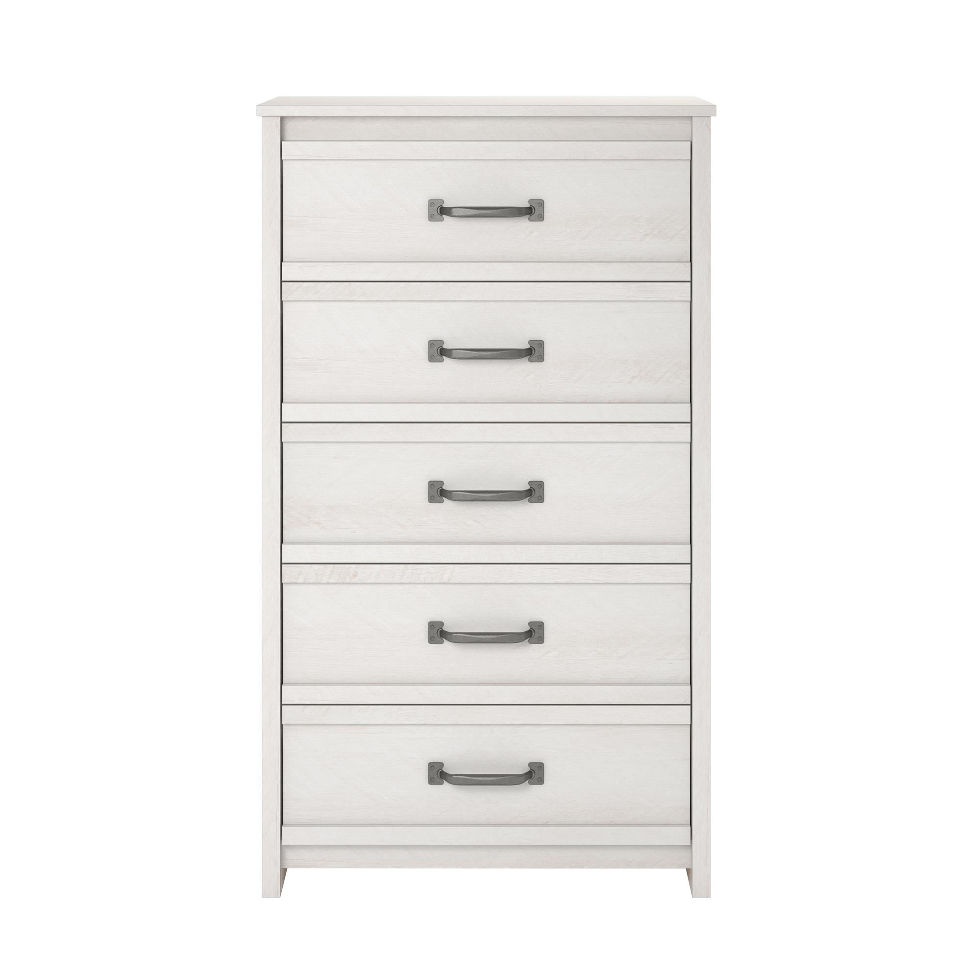 Better Homes & Gardens Rustic Ranch 5 Drawer Dresser, Ivory Oak