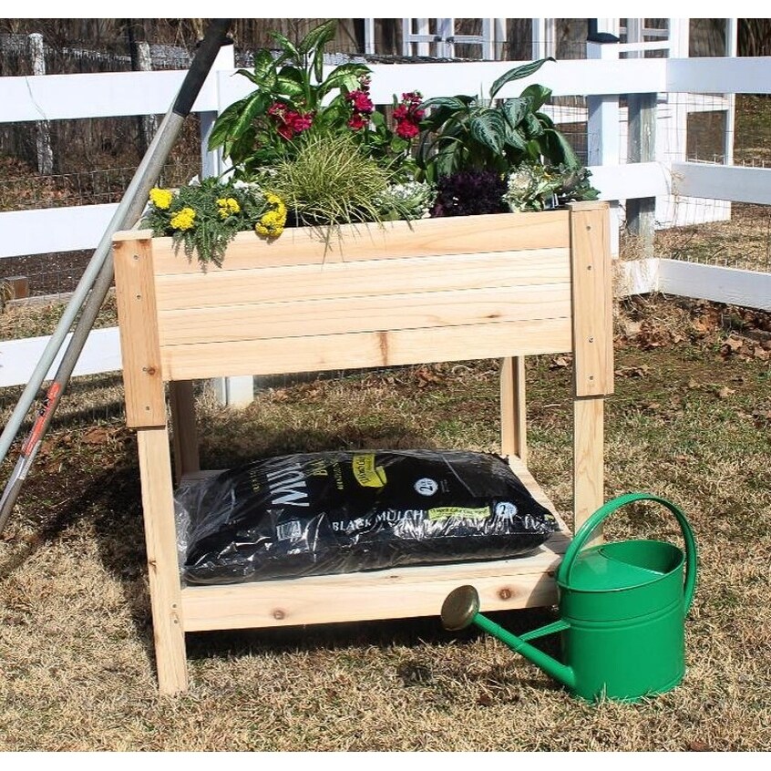 Zylina Raised Garden w/ lower Storage Shelf   36 x 36 x 36