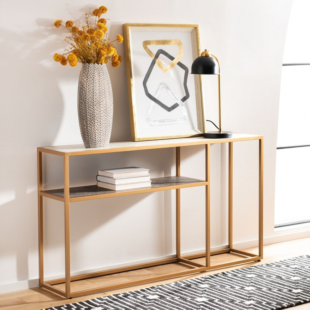 Angel Console Table Multi/ Gold   Contemporary   Console Tables   by Peachtree Fine Furniture  Houzz