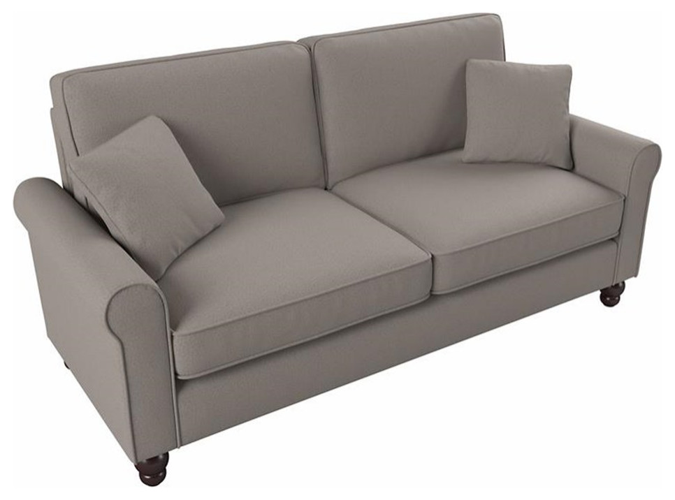 Hudson 73W Sofa in Beige Herringbone Fabric   Sofas   by Homesquare  Houzz