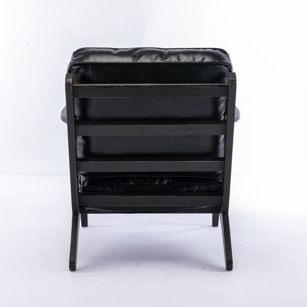 PU Leather Armchair with Removable Cushion