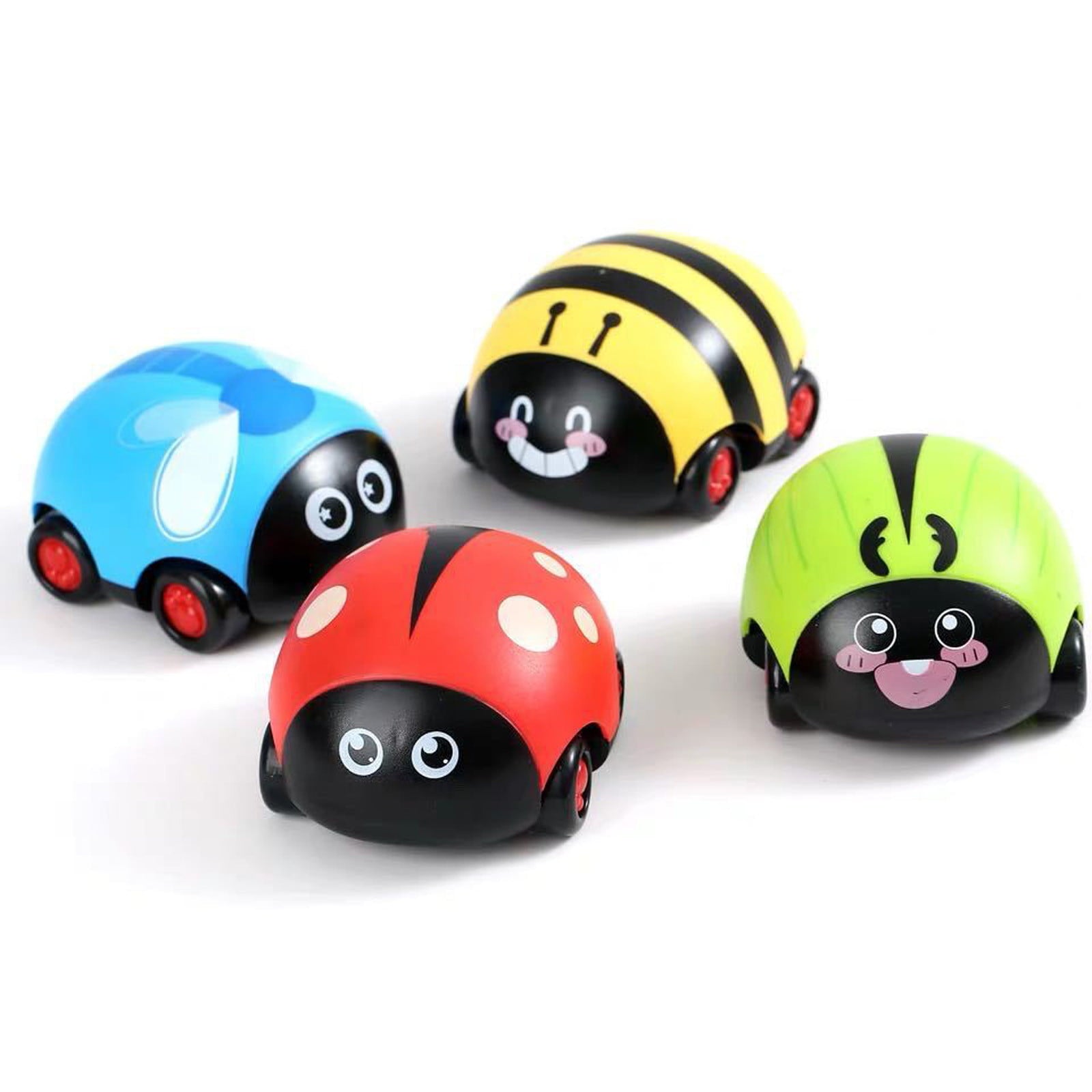 Car Toys for Toddlers 1-3 1PCS Children's Cartoon Cute Plastic Insect Pull Back Truck Children's Toy Plastic Education Toy