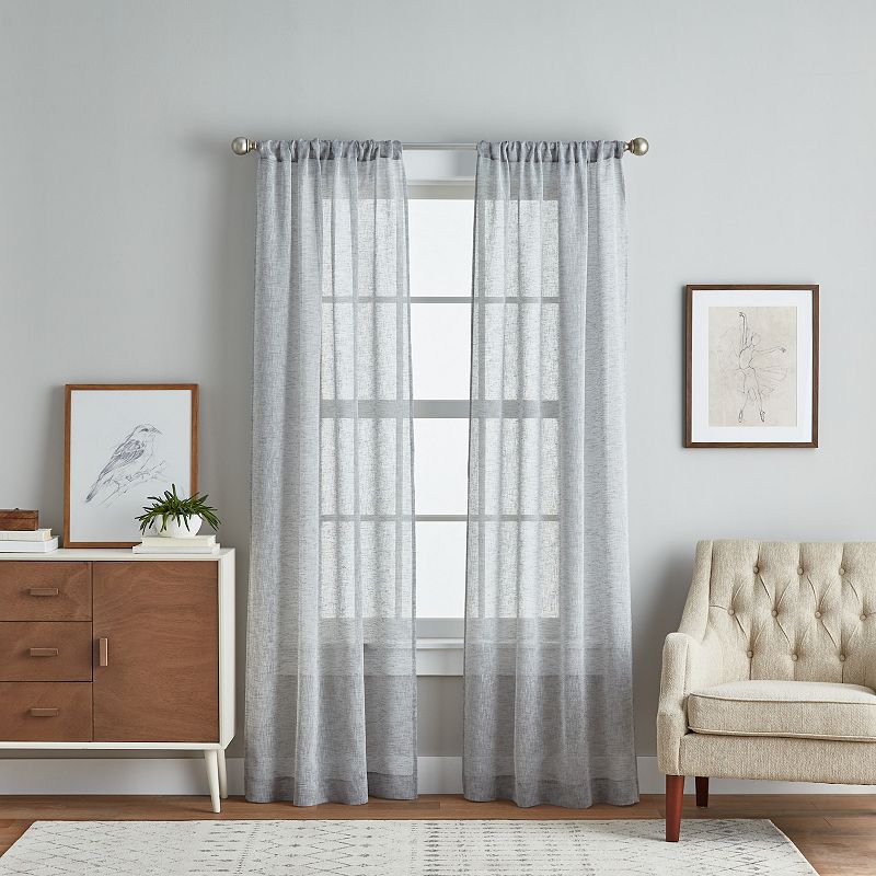 Curtainworks Pandora Sheer Rod Pocket Window Curtain Set