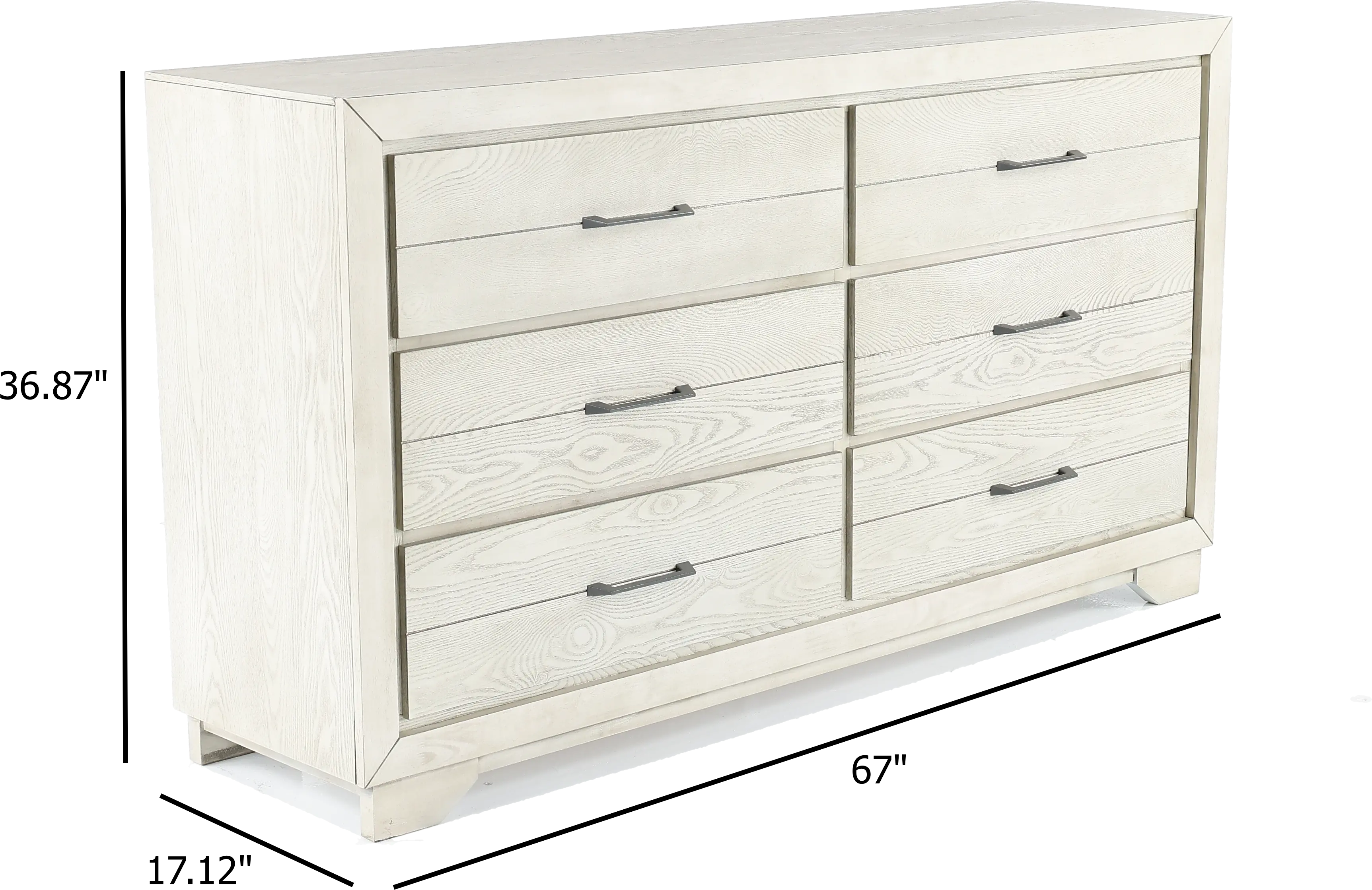 White Sands Chalk White Dresser