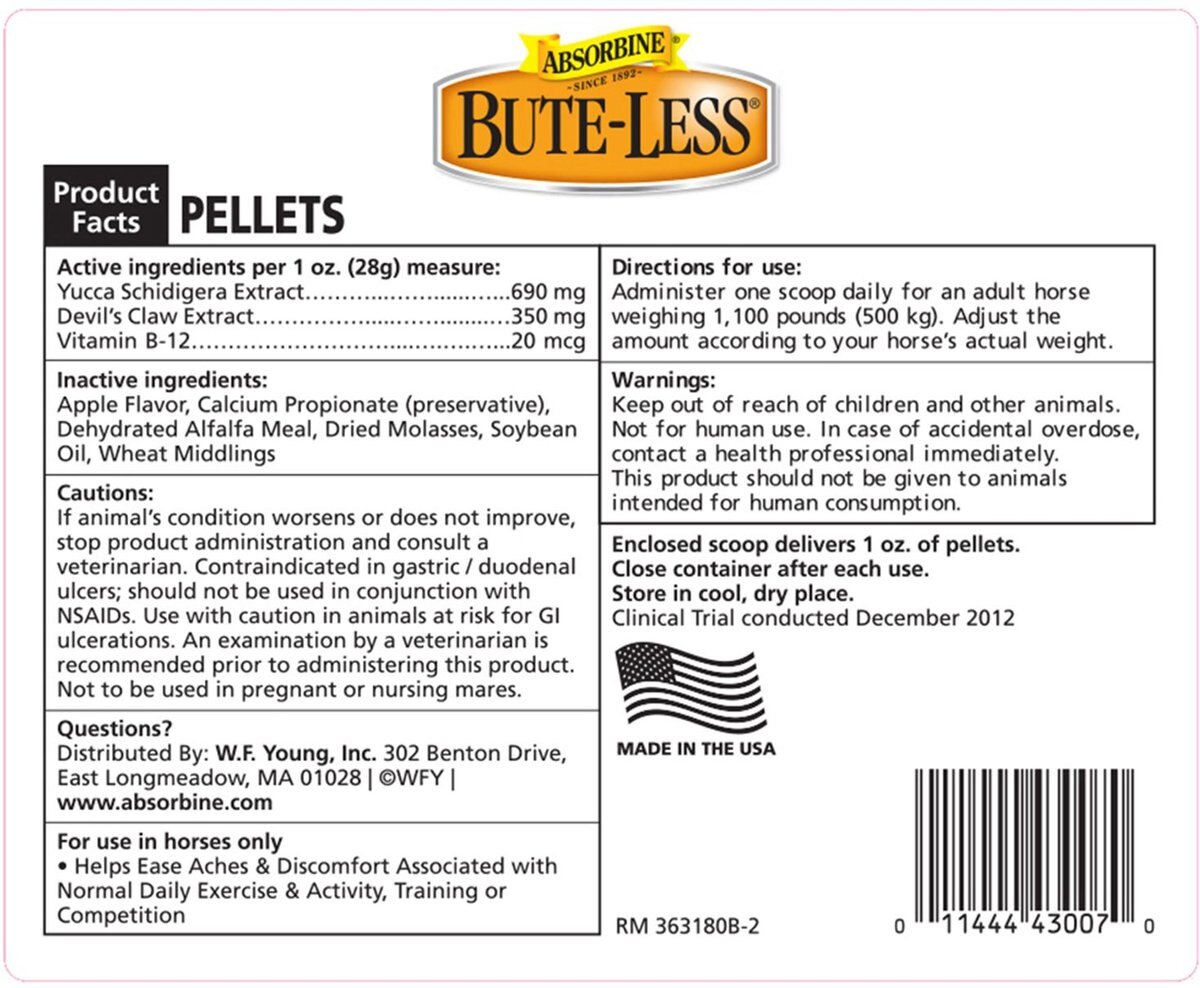 Absorbine Bute-Less Comfort and Recovery Pellets Horse Supplement