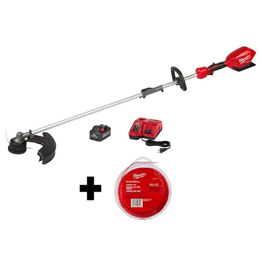 Milwaukee M18 FUEL 18V Lithium-Ion Brushless Cordless String Trimmer with Quik-Lok Attachment Capability, 250 ft. Trimmer Line 2825-21ST-49-16-2713