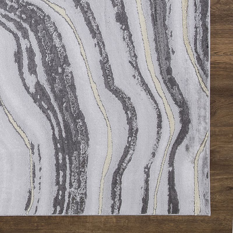 Concord Global Brighton Marble Abstract Area Rug