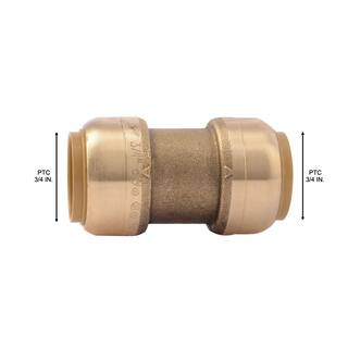 SharkBite 34 in. Push-to-Connect Brass Coupling Fitting U016LFA