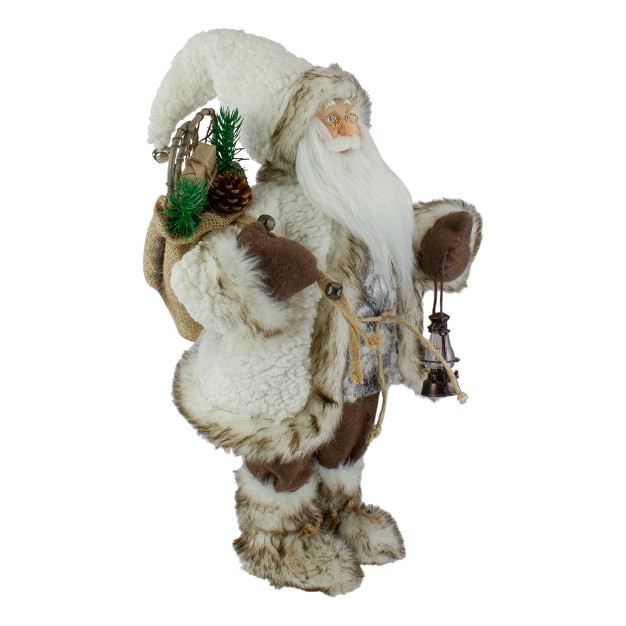 Snow Lodge Santa Christmas Figure With Lantern