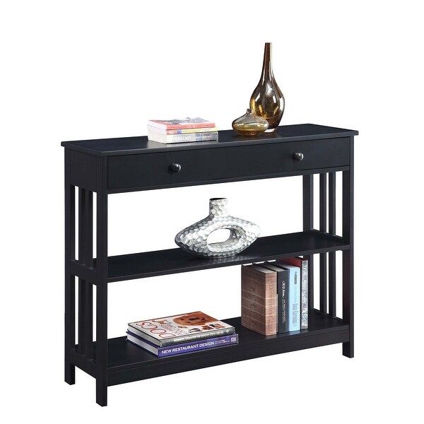 Mission 1 Drawer Console Table with Shelves