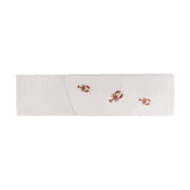 Rightside Designs Embroidered Lobster Table Runner