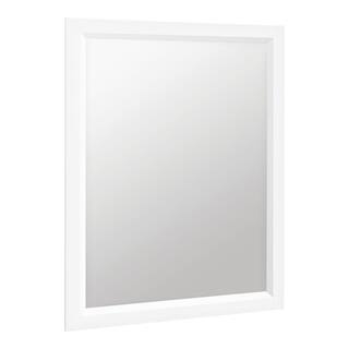 Glacier Bay Shaila 24 in. x 31 in. Single Framed Vanity Mirror in White MS2431-WHT