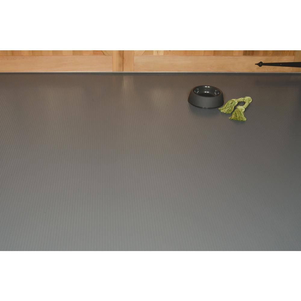 G-Floor Rib 5 ft. x 10 ft. Slate Grey Vinyl Garage Flooring Cover and Protector GF55RB510SG