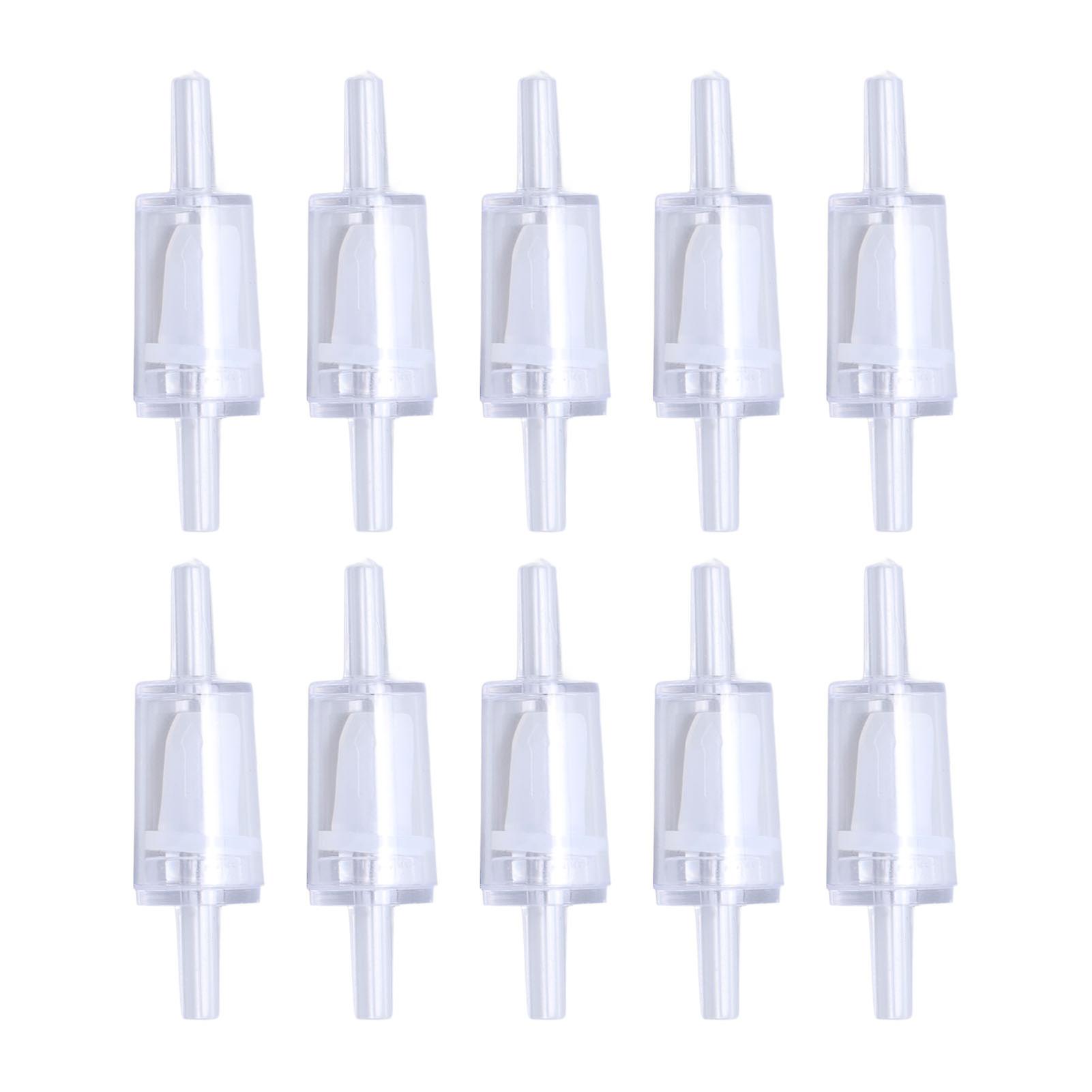 10 Pcs Check Valve 4mm Pp Air Pump Aquarium 1 Way Water Stop Check Valve For Fish Tank White