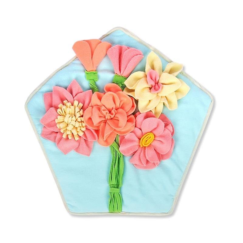 Pet dog pentagon flower snuffle mat