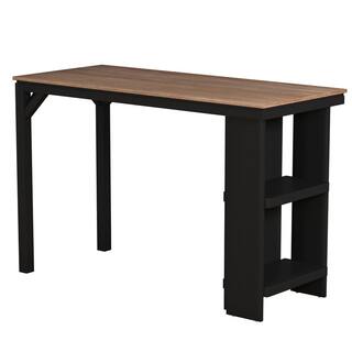 Hillsdale Furniture Knolle Park 5 Piece Rectangular Wood Top Black with Oak Wire Brush Top Counter Height Dining Set 5132DTR5