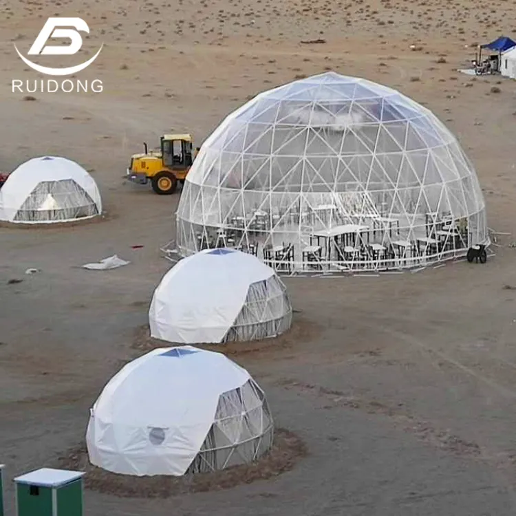 Geodesic Dome Glamping Tent Factory Price Catering Tent PVC Luxury Dome Tent Outdoor Hotel Camping