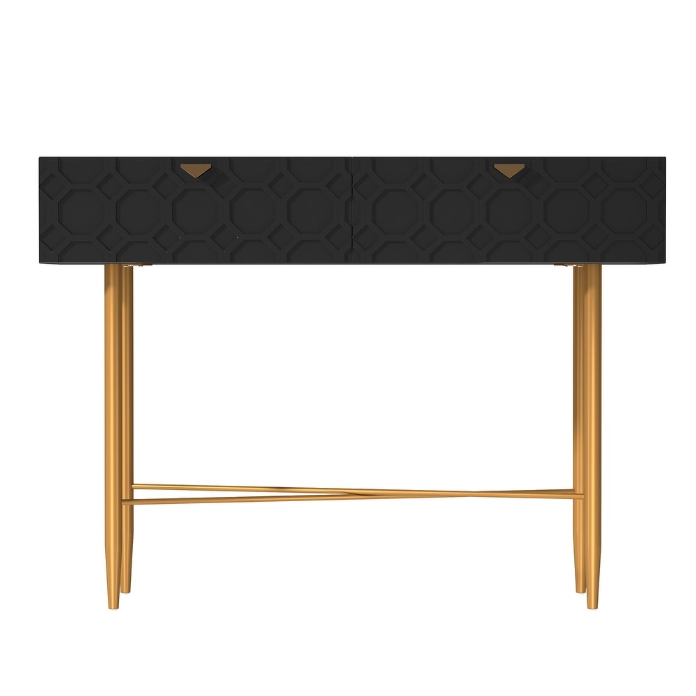 Clihome Accent 2 Drawer Console Table Entryway Table