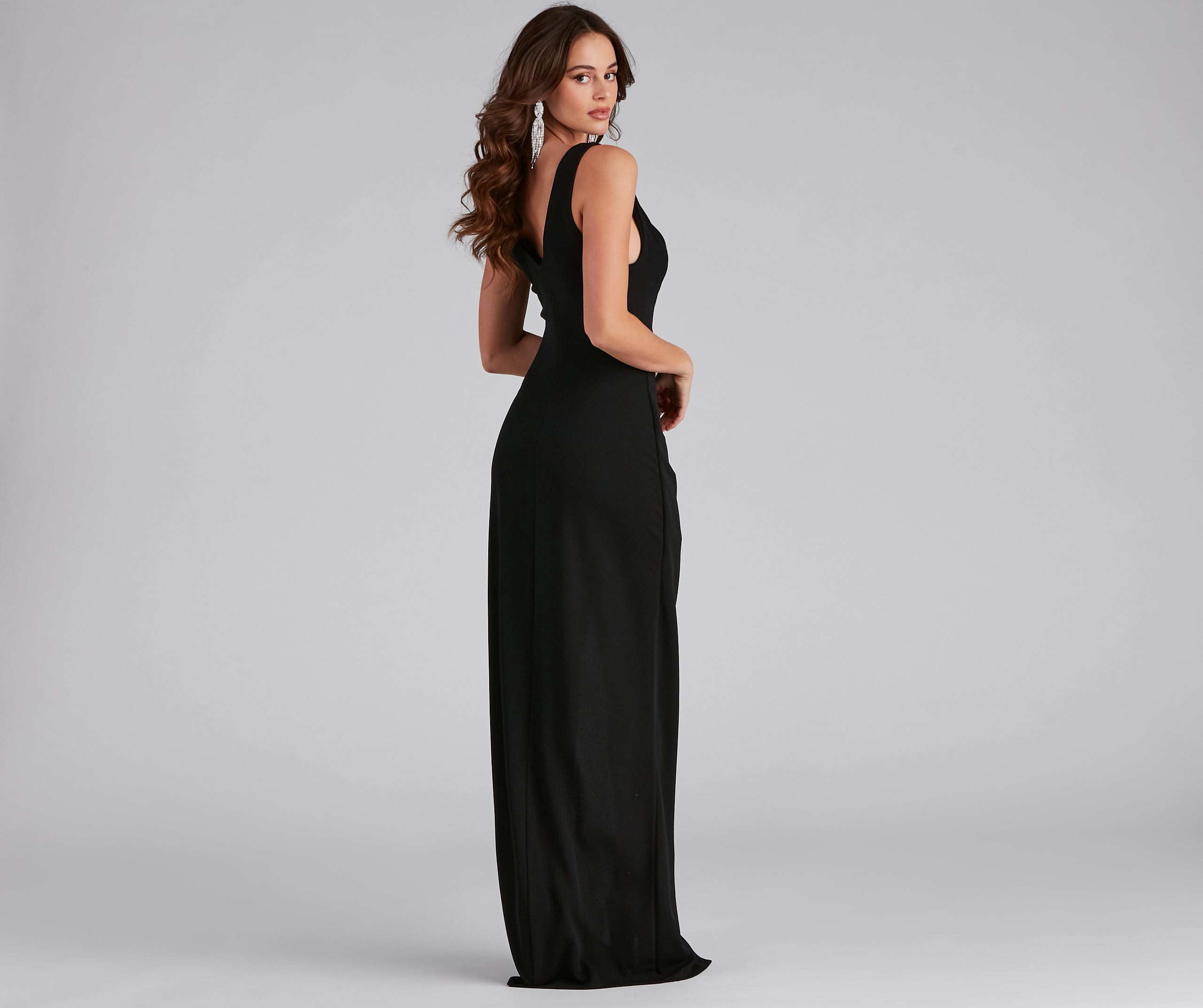 Viv Formal Crepe Wrap Dress