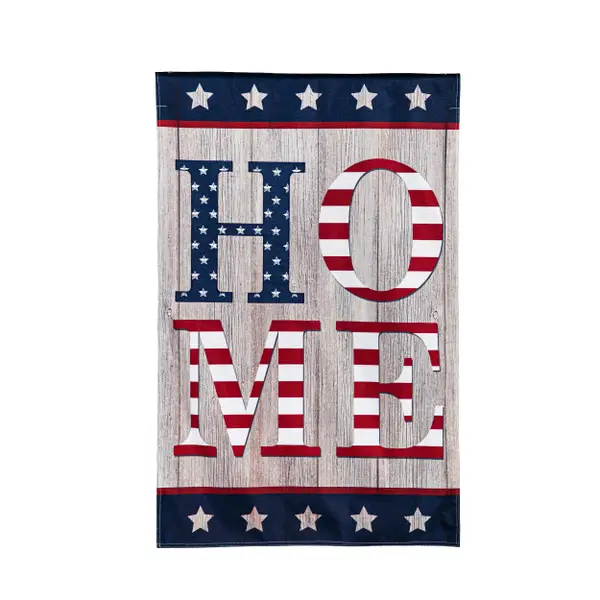 Evergreen Enterprises Stacked Home House Burlap Flag