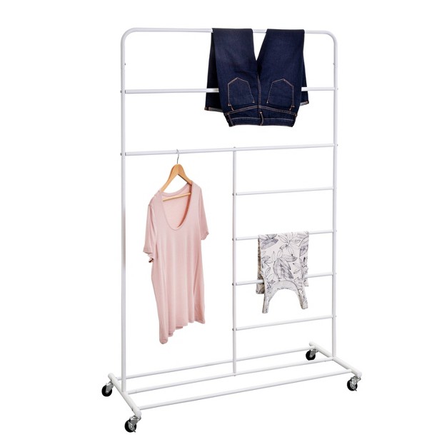 Honey can do Rolling Drying Rack With T bar