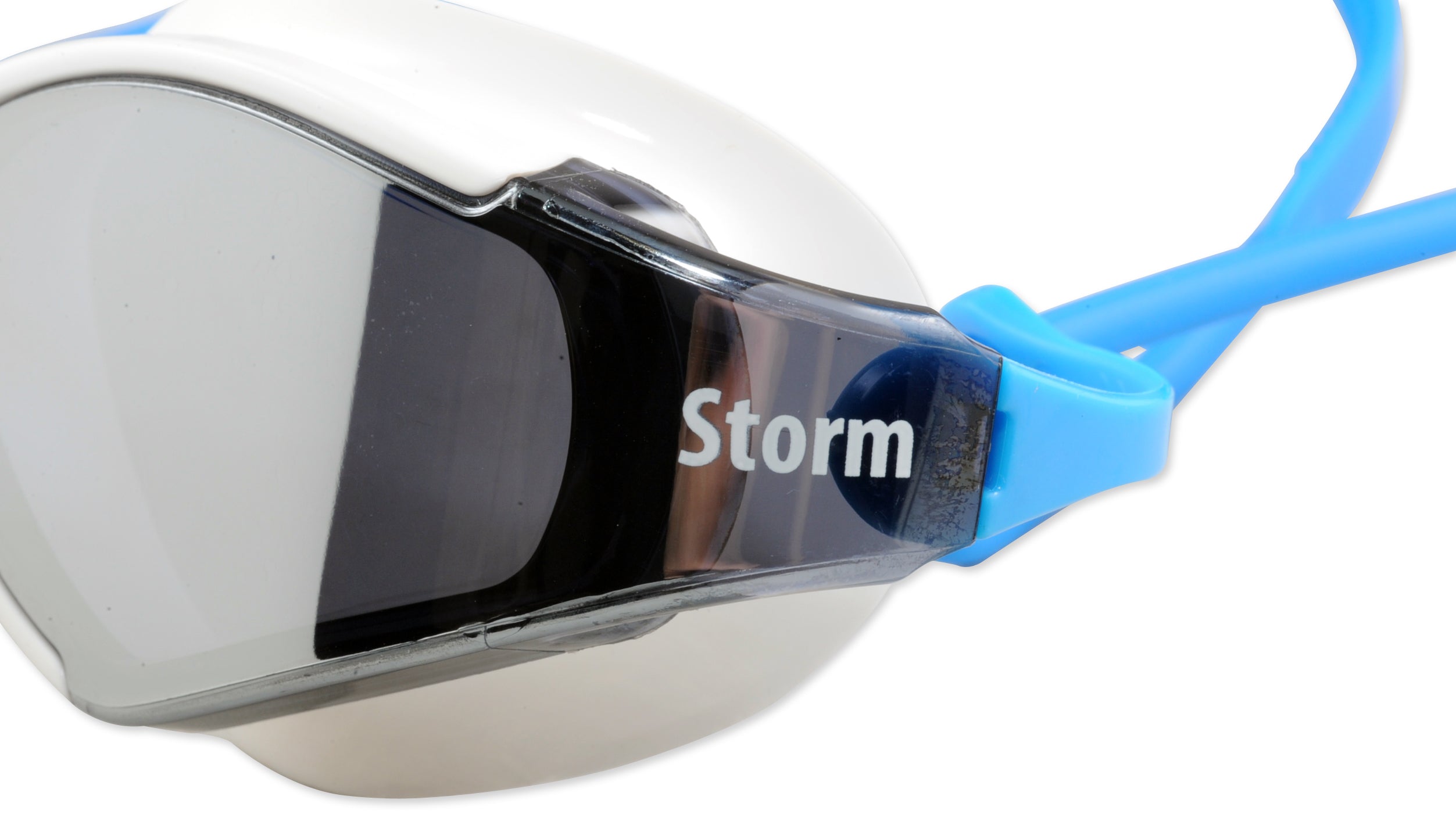 Storm Bluefin Fitness UV Swim Goggle - White w/Mirror Lenses