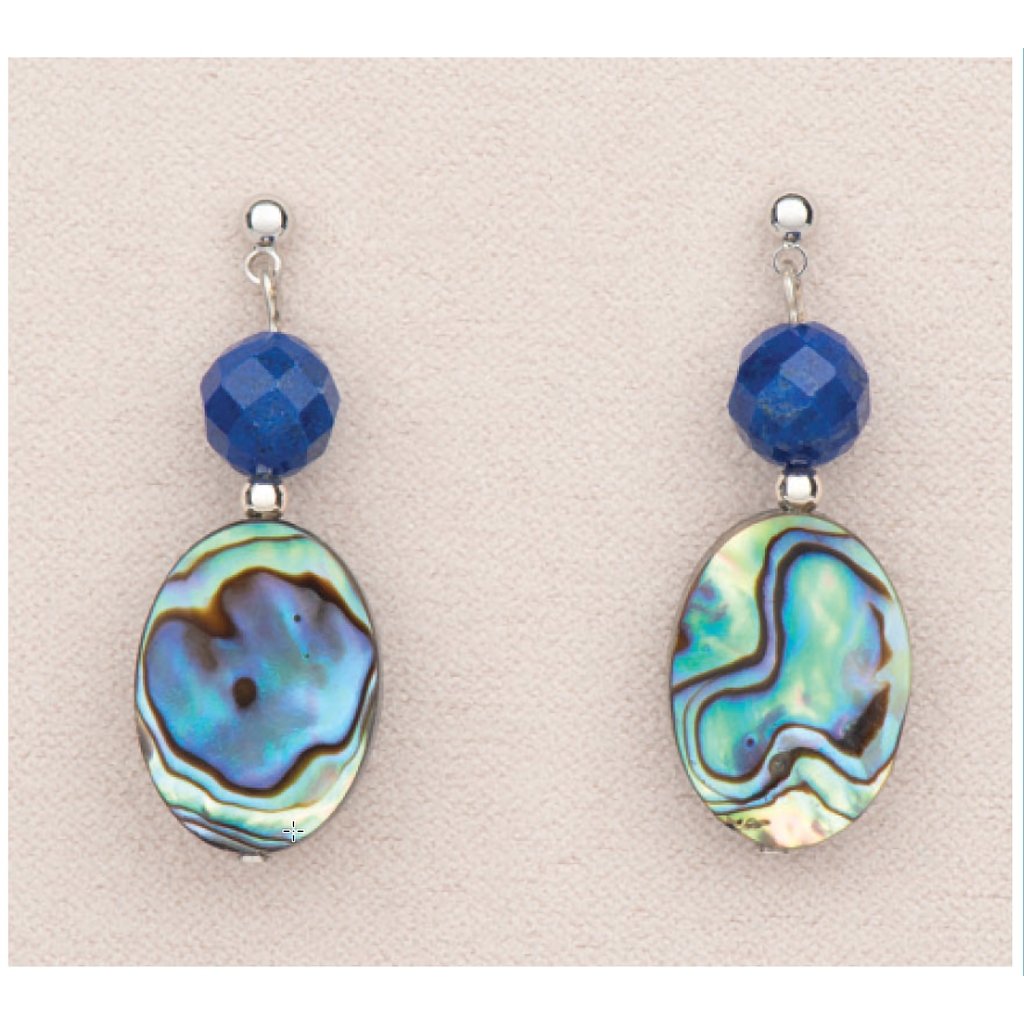 Wild Pearle  Lapis Pools Earrings