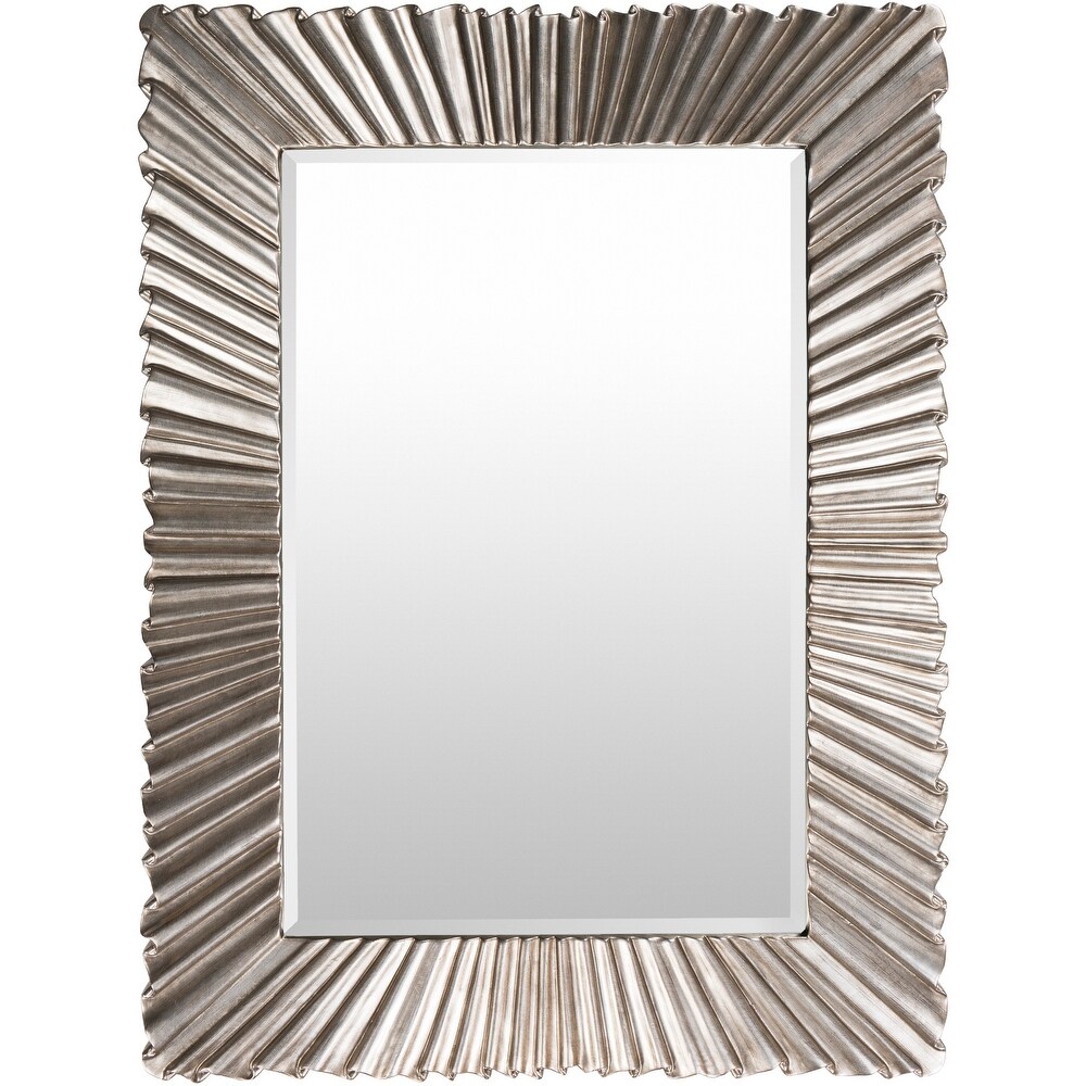 Citra Silver Gilded Framed Beveled Wall Mirror   36.2\