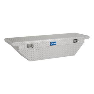 UWS 60 in. Bright Aluminum Angled Crossover Tool Box with Low Profile (Heavy Packaging) TBS-60-A-LP