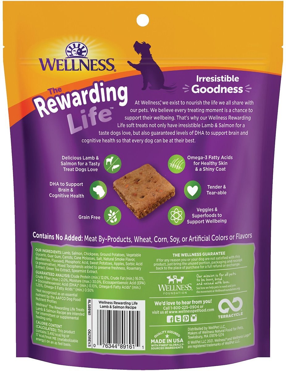 Wellness The Rewarding Life Lamb and Salmon Soft and Chewy Dog Treats