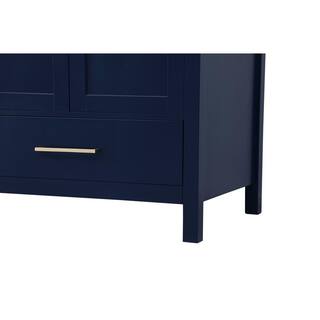 Timeless Home Erin 72 in. W x 22 in. D x 34 in. H Double Bathroom Vanity in Blue with Calacatta Quartz TH37672Blue