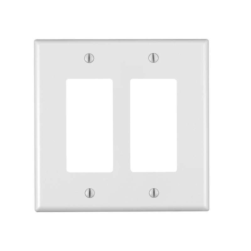 WALLPLATE OVRSZ 2G WHT