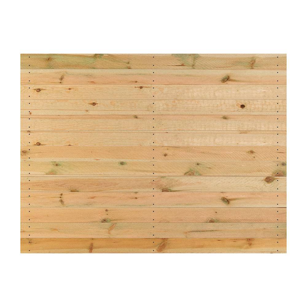 Outdoor Essentials 6 ft. x 8 ft. Pressure-Treated Parana Pine Wood Flat Top Horizontal Privacy Fence Panel 494029