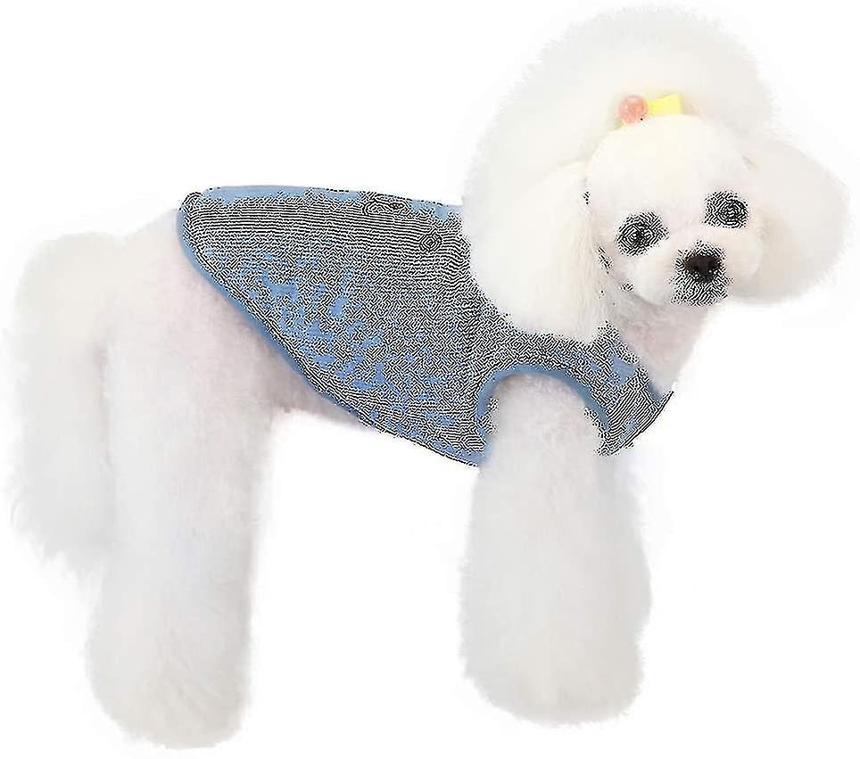 Dog Shirts Winter Jackets Coats Christmas Print Dogs Pet Christmas Cute Dog Clothes Puppy Pajama Clothes For Small Dogs Cats Puppies， Bear  Blue