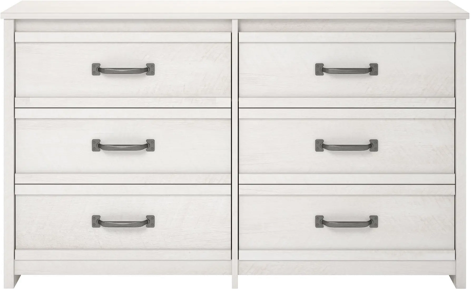 Bassinger Transitional Ivory Oak 6-Drawer Dresser