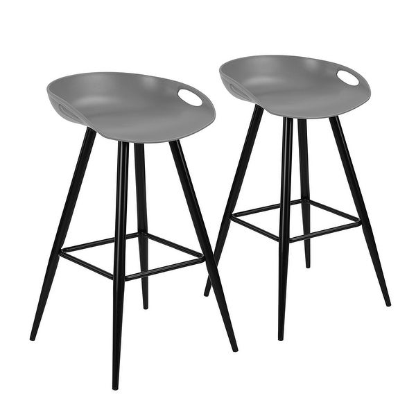 Mordern Barstool with Metal Legs Grey