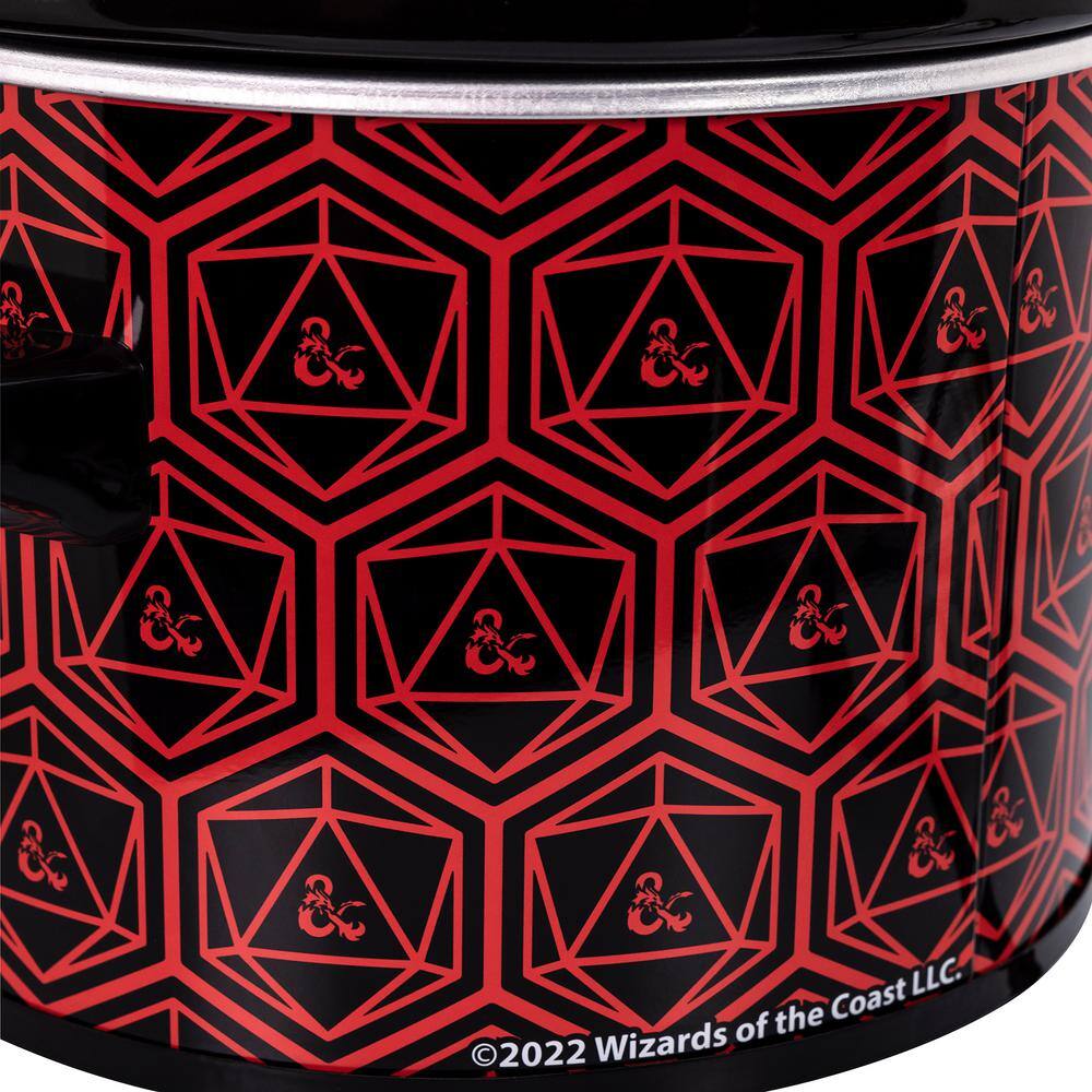 Uncanny Brands 2 qt. Black Dungeons and Dragons Slow Cooker SC2-DAD-ST1