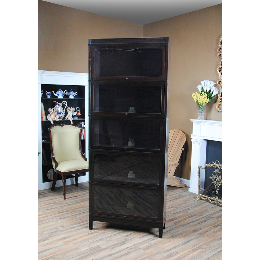 NVIN0342  Vintage Mahogany Globe Wernicke Bookcase   Transitional   Bookcases   by Niagara Furniture  Houzz