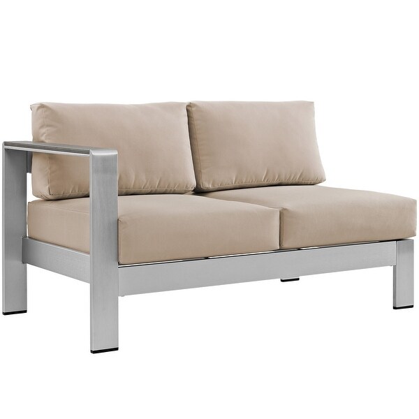 Beach Aluminum Outdoor Patio LeftArm Loveseat