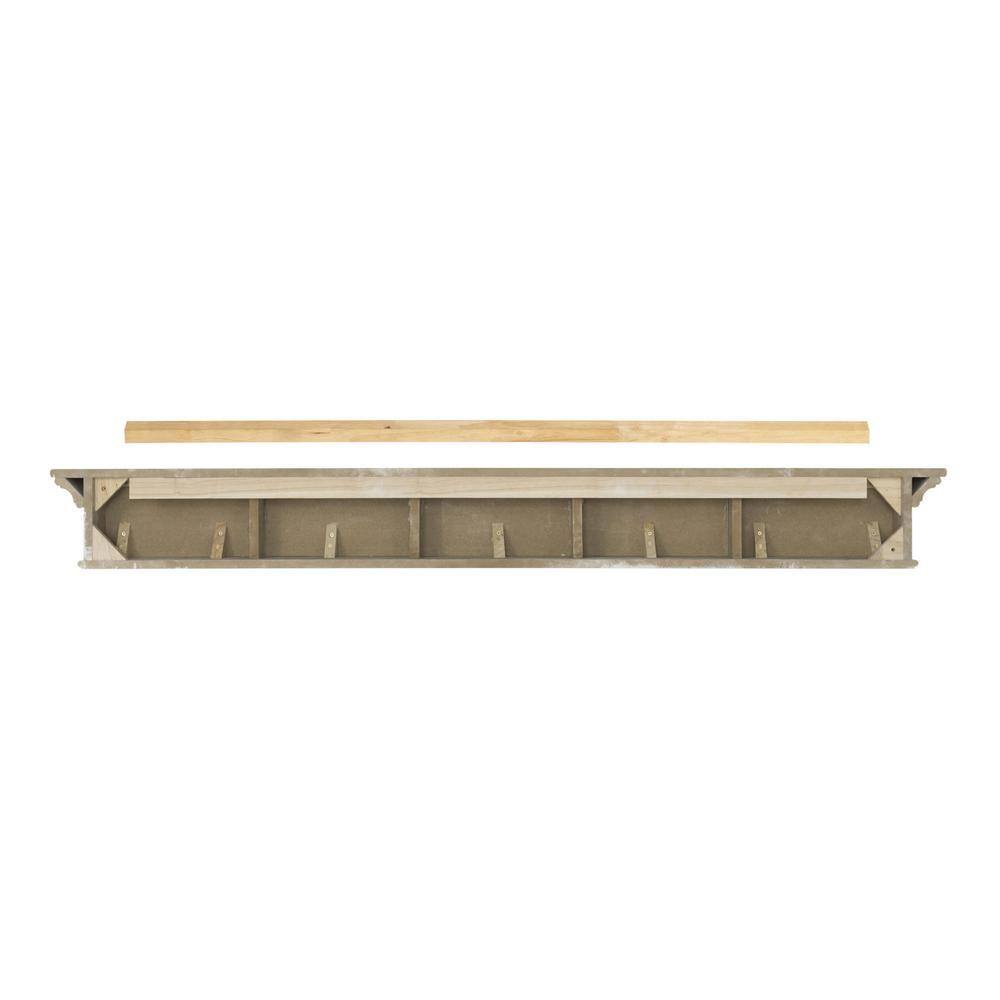 Pearl Mantels 4 ft. Crisp White Finish Cap-Shelf Mantel RPS48610D