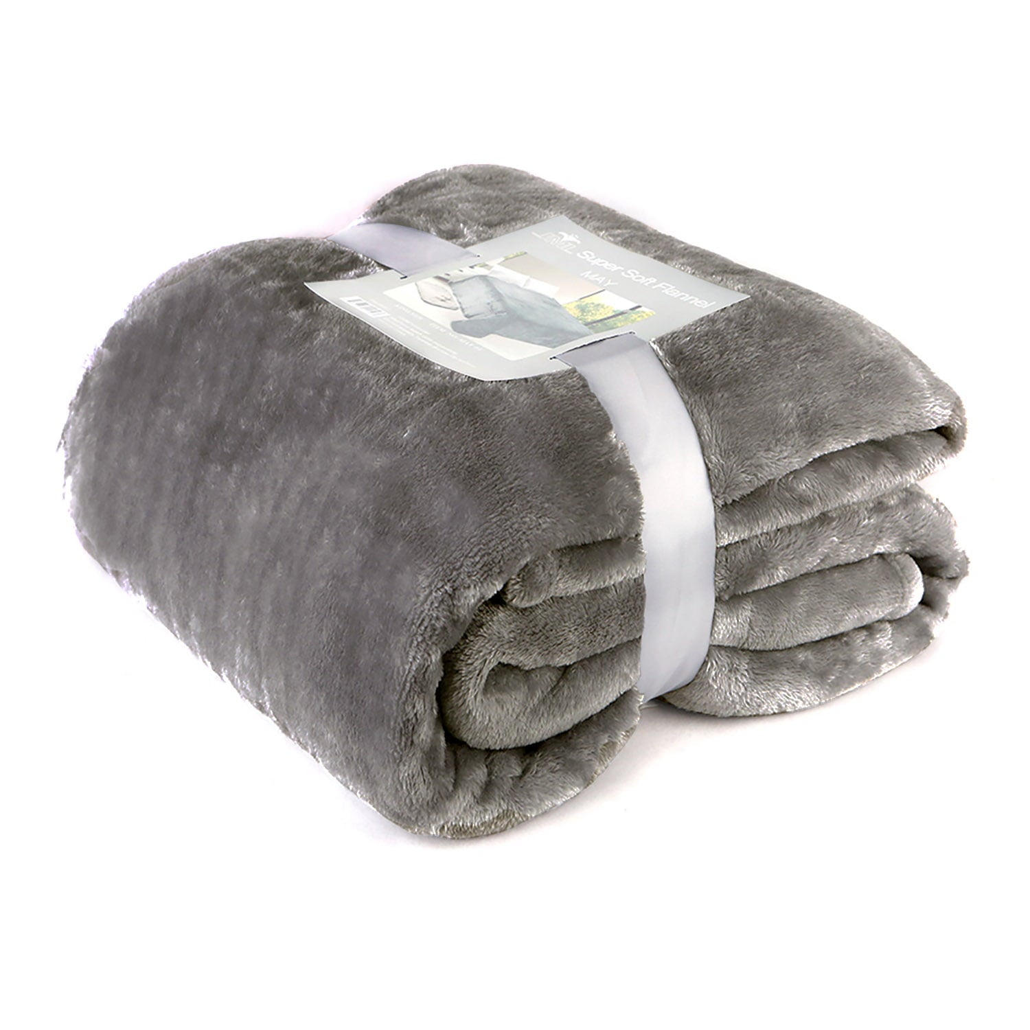 JML Grey Fleece Bed Blanket，King 79