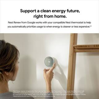 Google Nest Thermostat - Smart Programmable Wi-Fi Thermostat - Charcoal GA02081-US