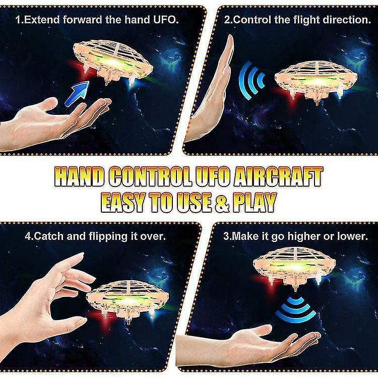 Hand Control Drones For Kids Or Adults - Hands Free Mini Drone， Easy Indoor Mini Ufo Flying Ball Gift Toys