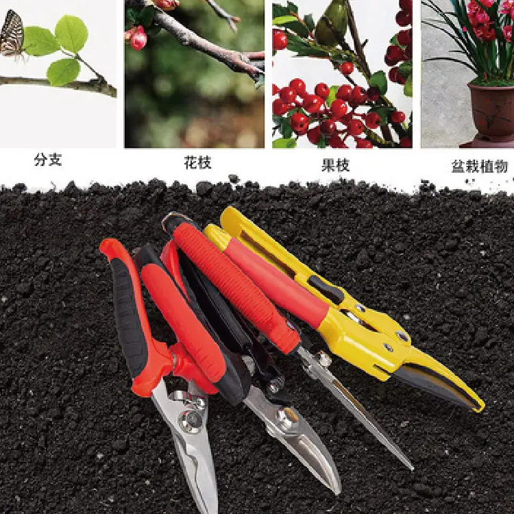 4 Pack Stainless Steel Garden Pruning Shears  Cutter Clippers   Hand Pruner Secateurs   Trimmer Scissors Kit with Storage Bag